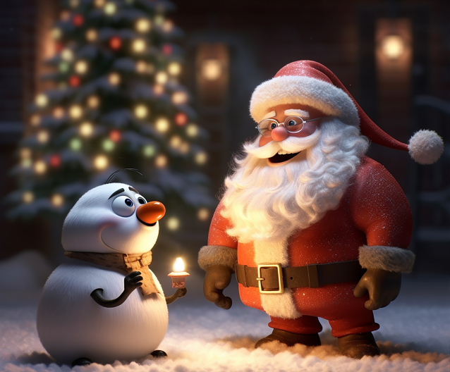 Santa and Penguin